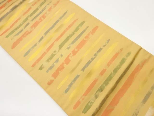 横縞模様織出し名古屋帯